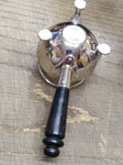Vtg MCM Table Top Cigarette Holder Lighter Set ASR 3 Footed Rhodium Plate USA!