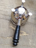 Vtg MCM Table Top Cigarette Holder Lighter Set ASR 3 Footed Rhodium Plate USA!