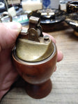 Vtg MCM Table Top Cigarette Lighter Cook Forest Park Pa Wooden Souvenir Japan!