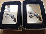 Vtg NOS ZIPPO COLT FIREARMS 8 Piece Lighter Counter Top Store Display 1997-1998
