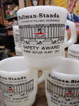 Vtg 3 Pc Fire King Anchor Hocking Pullman Std 1972 Safety Award Mugs Butler PA