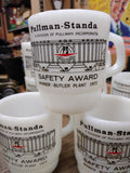 Vtg 3 Pc Fire King Anchor Hocking Pullman Std 1972 Safety Award Mugs Butler PA