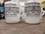 Vtg 3 Pc Fire King Anchor Hocking Pullman Std 1972 Safety Award Mugs Butler PA