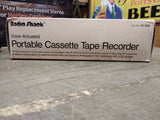 Vtg Radio Shack CTR 67 Portable Cassette Recorder Voice Activated Works w/Box!