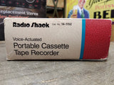Vtg Radio Shack CTR 67 Portable Cassette Recorder Voice Activated Works w/Box!