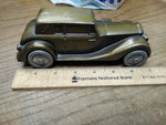 Vtg Banthrico Coin Bank 1937 Rolls Royce w/Plug 7 inch Metal Car Chicago Ill USA