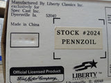 Vtg NOS Liberty Classics Ford Model A Tanker Pennzoil Coin Bank Die Cast Metal