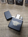 Vtg Unfired 2004 ZIPPO CAMEL Wings Genuine Taste Black Matte Cigarette Lighter