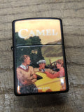 Vtg Unfired Zippo 1996 RJRTC Black Matte Nostalgic Camel Cigarette Lighter Nice!