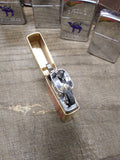 Vtg Unfired 2004 ZIPPO Marlboro Eat Ride Sleep Gold Dust Cigarette Lighter Nice!