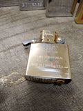 Vtg Minty 2006 ZIPPO Solid Polished Brass Cigarette Lighter "LOVE YOU" w/Box!