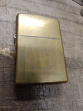 Vtg Unfired 2001 Zippo Solid Brass Cigarette Lighter With Display Box Nice Snap!