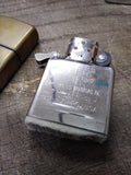 Vtg Unfired 2001 Zippo Solid Brass Cigarette Lighter With Display Box Nice Snap!