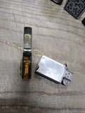 Vtg 1992 Zippo Slim Brass Marlboro Steer Star Cigarette Lighter Monogrammed JEB