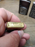 Vtg 1992 Zippo Slim Brass Marlboro Steer Star Cigarette Lighter Monogrammed JEB