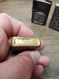 Vtg 1992 Zippo Slim Brass Marlboro Steer Star Cigarette Lighter Monogrammed JEB