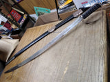 Vtg Hand Made Sword Scabbard Fancy Scroll Work Fraternal Dress Parade Display!