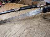 Vtg Hand Made Sword Scabbard Fancy Scroll Work Fraternal Dress Parade Display!