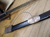 Vtg Hand Made Sword Scabbard Fancy Scroll Work Fraternal Dress Parade Display!