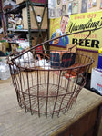 Vtg Egg Fruit Vegetable Metal Wire Basket Original Farmhouse Primitive Decor