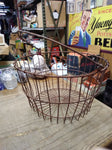 Vtg Egg Fruit Vegetable Metal Wire Basket Original Farmhouse Primitive Decor
