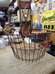 Vtg Egg Fruit Vegetable Metal Wire Basket Original Farmhouse Primitive Decor