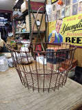 Vtg Egg Fruit Vegetable Metal Wire Basket Original Farmhouse Primitive Decor