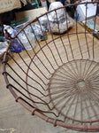 Vtg Egg Fruit Vegetable Metal Wire Basket Original Farmhouse Primitive Decor