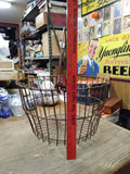 Vtg Egg Fruit Vegetable Metal Wire Basket Original Farmhouse Primitive Decor