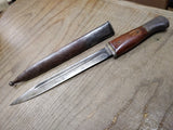 Vtg WWII WW2 Original German Mundlos 7727 C Bayonet WaA243 with Scabbard 15 Inch