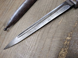 Vtg WWII WW2 Original German Mundlos 7727 C Bayonet WaA243 with Scabbard 15 Inch