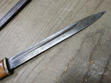 Vtg WWII WW2 Original German Mundlos 7727 C Bayonet WaA243 with Scabbard 15 Inch