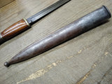 Vtg WWII WW2 Original German Mundlos 7727 C Bayonet WaA243 with Scabbard 15 Inch