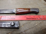 Vtg WWII WW2 Original German Mundlos 7727 C Bayonet WaA243 with Scabbard 15 Inch