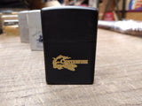 Vtg NOS Sealed 2010 Zippo Centerfire Black Matte Cigarette Lighter Made In USA