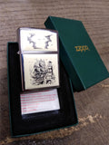 Vtg NOS 2000 Sealed Zippo Scrimshaw Ship Lighthouse Cigarette Lighter Box Mint!