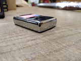 Vtg 2001 Unfired Zippo LEED'S American Flag Cigarette Lighter Display Box Minty!