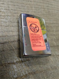 Vtg 2001 Unfired Zippo LEED'S American Flag Cigarette Lighter Display Box Minty!