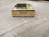 Vtg NOS 2011 Sealed Zippo Polished Brass Cigarette Lighter Display Box Near Mint