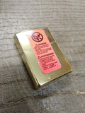 Vtg NOS 2011 Sealed Zippo Polished Brass Cigarette Lighter Display Box Near Mint