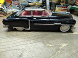 Vtg Auto DeLuxe 1950 Cadillac Pressed Steel Car Working Friction Drive 11" Nice!