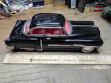 Vtg Auto DeLuxe 1950 Cadillac Pressed Steel Car Working Friction Drive 11" Nice!
