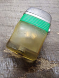 Vtg Scripto Vu Lighter Pair Of Dice Green Band Exploded Body Oddity Made In USA