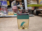 Vtg Scripto Vu Lighter Fly Fishing Lure Green Band Made In USA Good Shape!