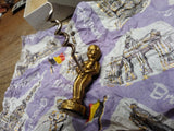 Vtg Brass Boy Figure Cork Screw Naughty Wine Bottle Opener Brussels w/Box
