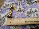 Vtg Brass Boy Figure Cork Screw Naughty Wine Bottle Opener Brussels w/Box
