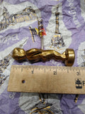 Vtg Brass Boy Figure Cork Screw Naughty Wine Bottle Opener Brussels w/Box