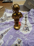 Vtg Brass Boy Figure Cork Screw Naughty Wine Bottle Opener Brussels w/Box