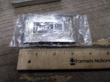 Vtg NOS Men's GMC TEREX Belt Buckle Fancy Vine Scroll 3.25" Sealed Plastic USA!!