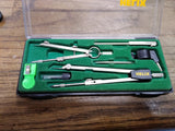 Vtg Helix Drawing Set Draftsman Engineer Tools Compass Lead 7 Pc Made In Italy